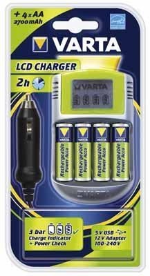 Power Play LCD-Charger (4x Mignon 2.700 mAh) Blister(1Pezzo)